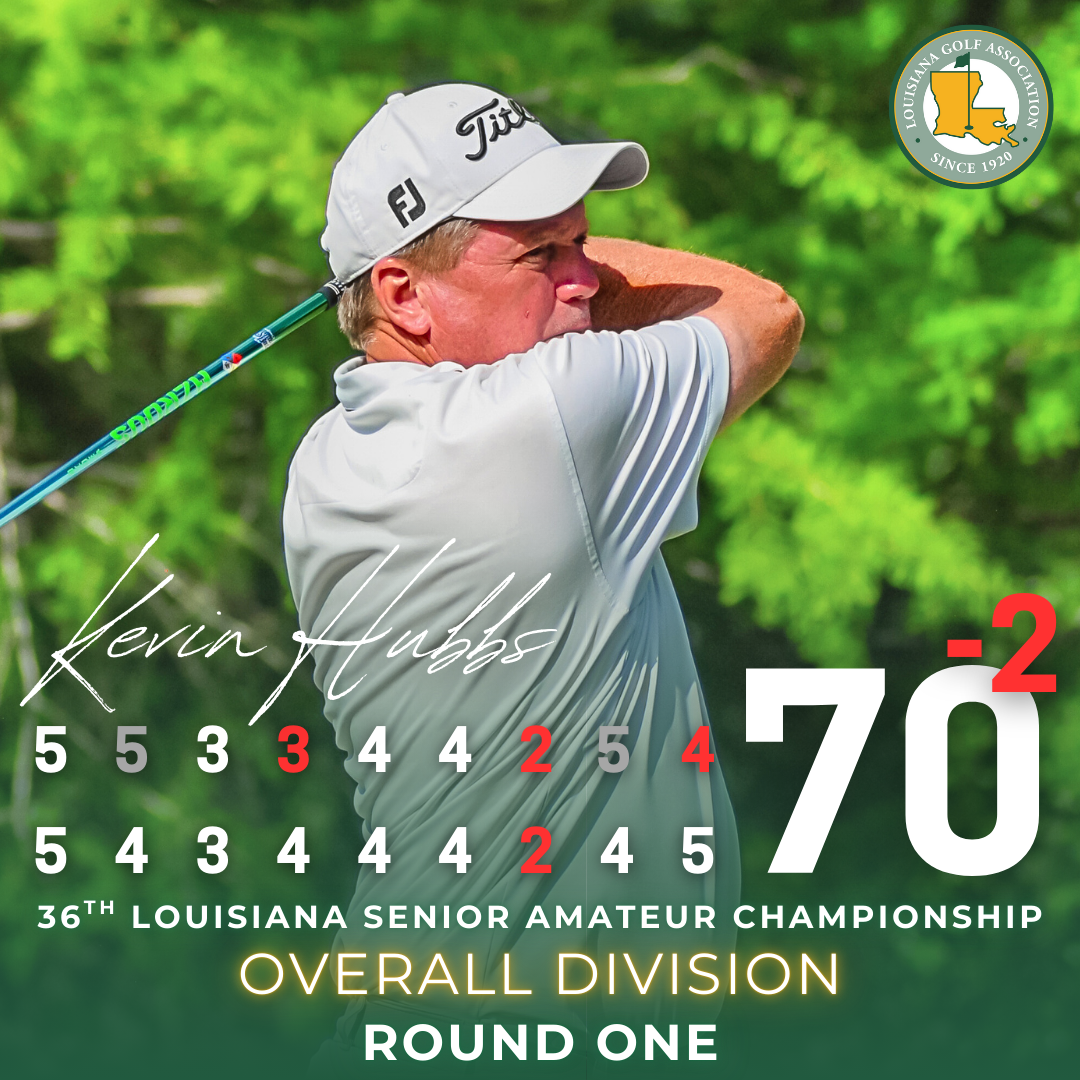 Kevin Hubbs Leads 36th Louisiana Senior Amateur Championship